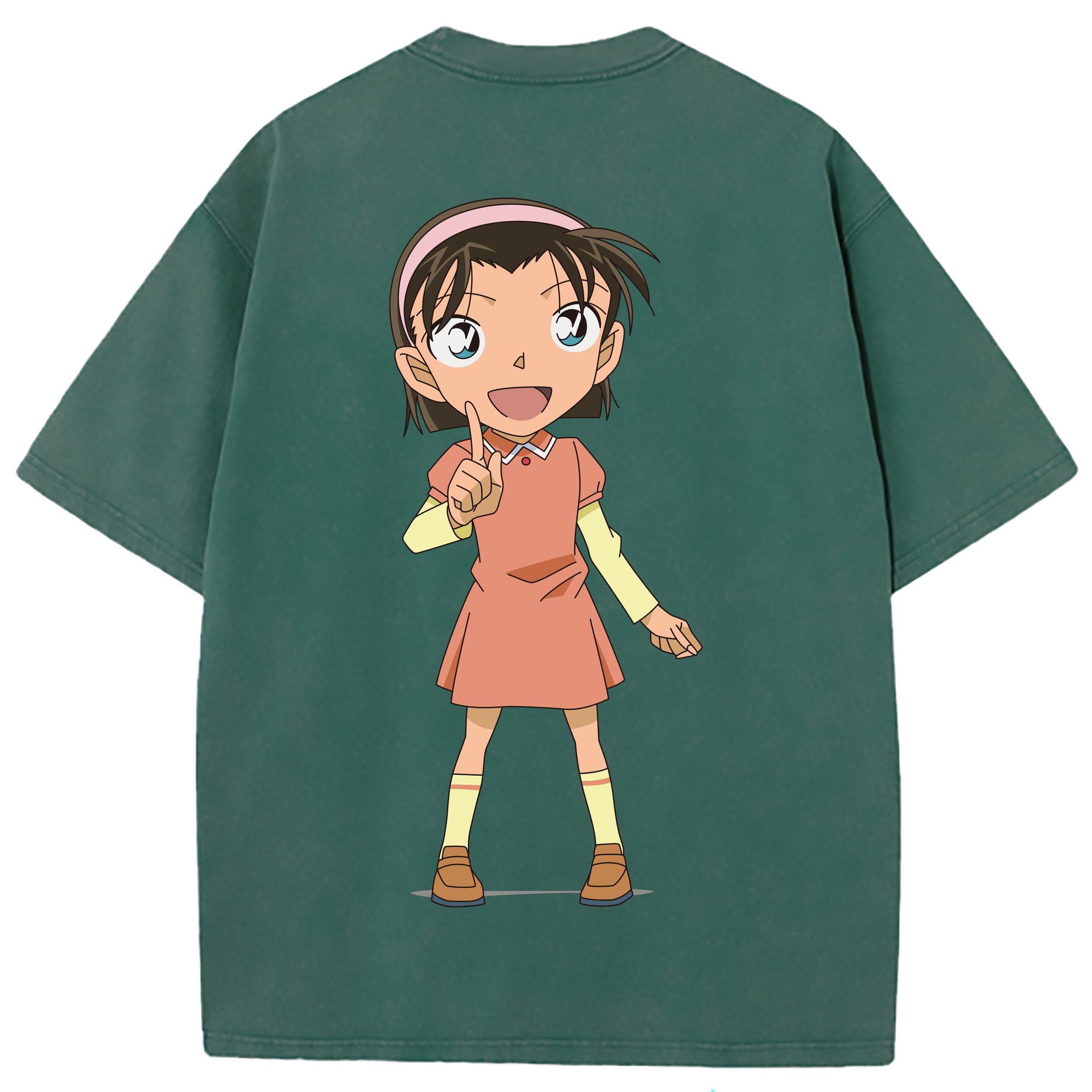 （画像用） 名探偵コナン 吉田 歩美 よしだ あゆみ Detective Conan my Yeager 綿100% ヴィンテージ風 半袖Tシャツ（背面プリント）